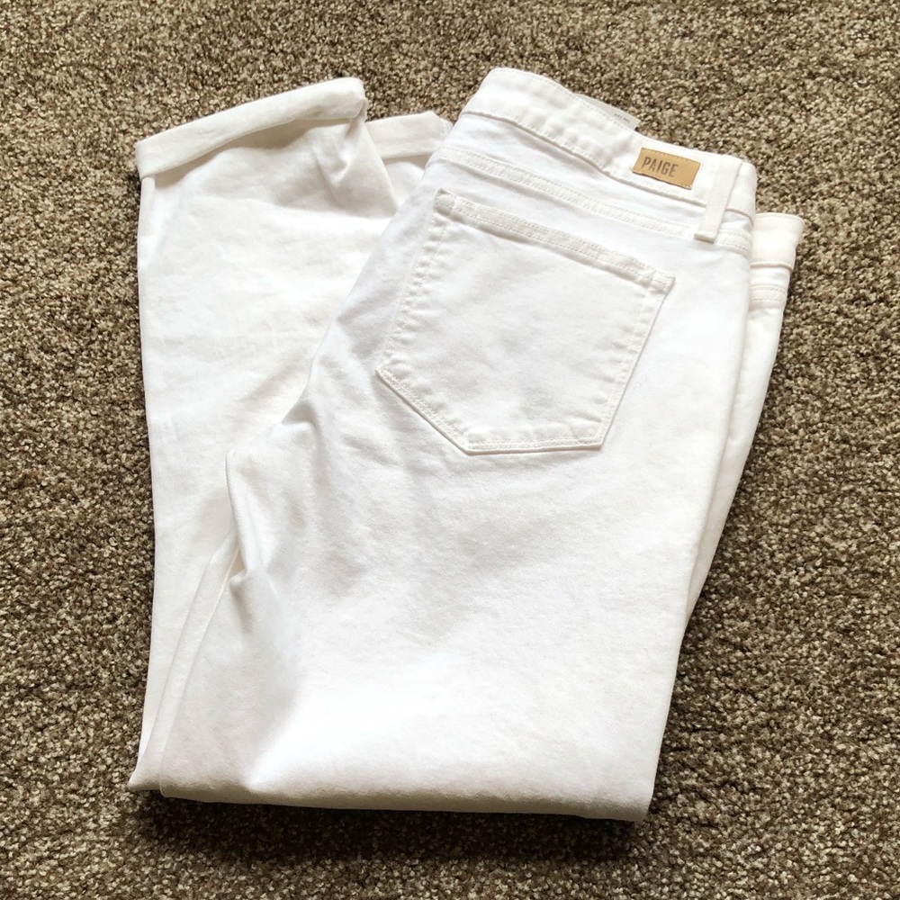 Paige Kylie Crop W/ Roll Up White NWT Jeans